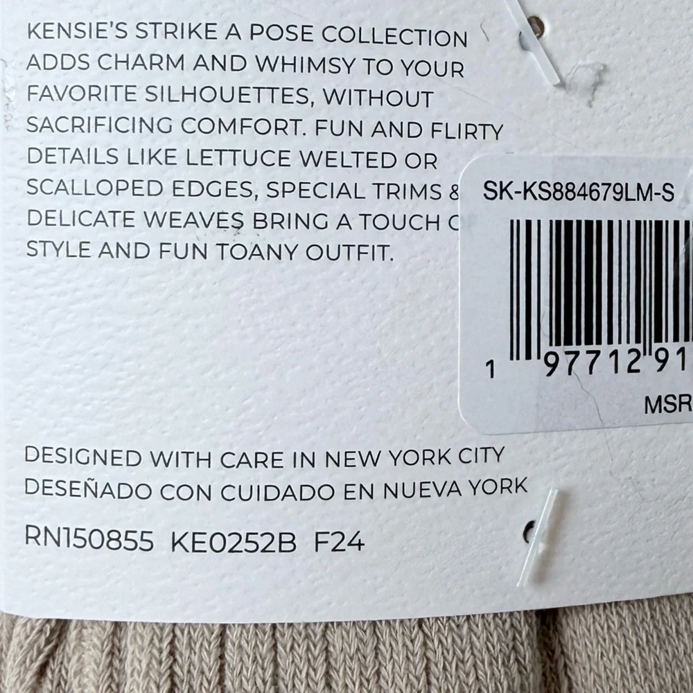 Kensie White & Tan Quarter Sock 5-Pack